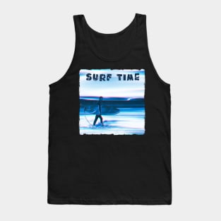 Surf Time - Surfer and Surf Board Tank Top